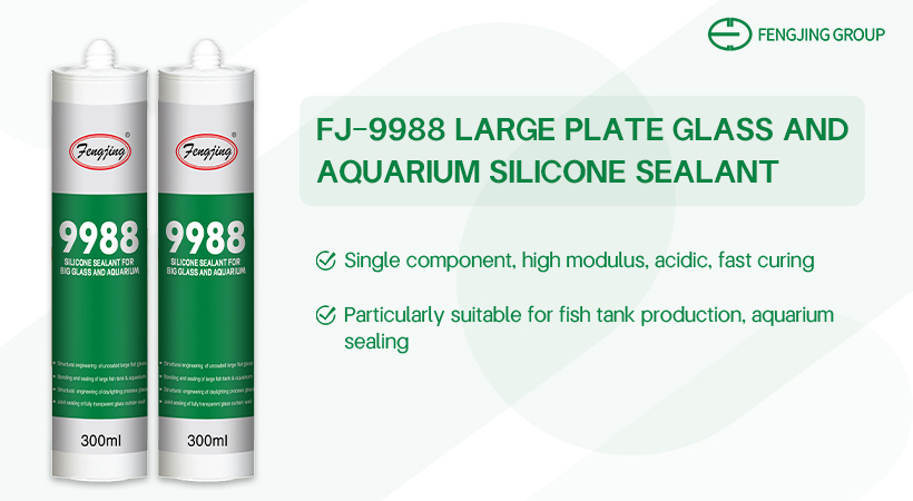 FJ-9988 Large Plate Glass and Aquarium Silicone Sealant